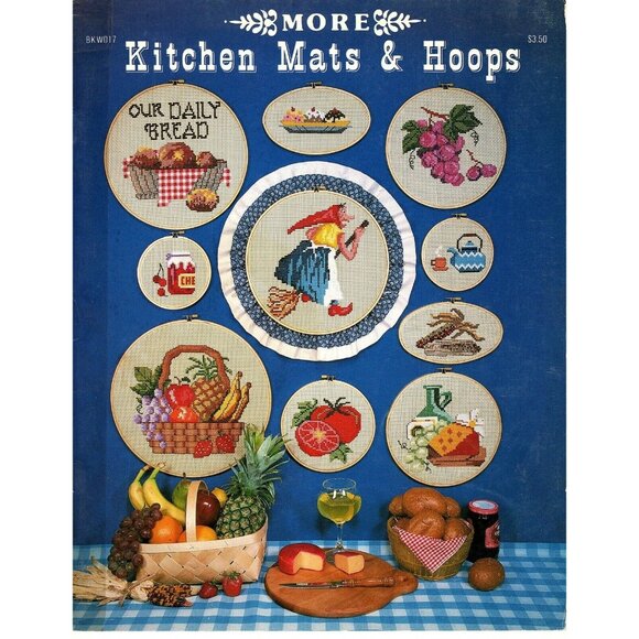 More Kitchen Mats and Hoops Counted Cross Stitch Vintage 1983 - Picture 1 of 2